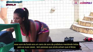 Vợ tình sau khi đào tạo ngồi ngon trong các năng khiếu đưa sữa trong âm đạo